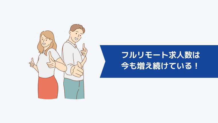 フルリモート求人数は今も増え続けている!