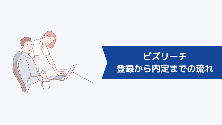 ビズリーチの登録から内定までの流れ|3分で登録完了