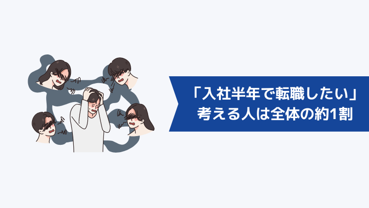 「入社半年で転職したい」と考える人は全体の約1割!転職は不利になるのか