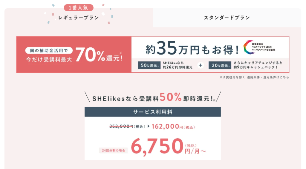 シーライクス受講料
レギュラープラン